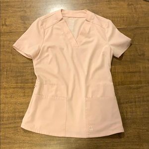 Blush Pink Scrub Top